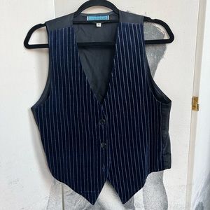Vintage Velvet Pinstripe Vest